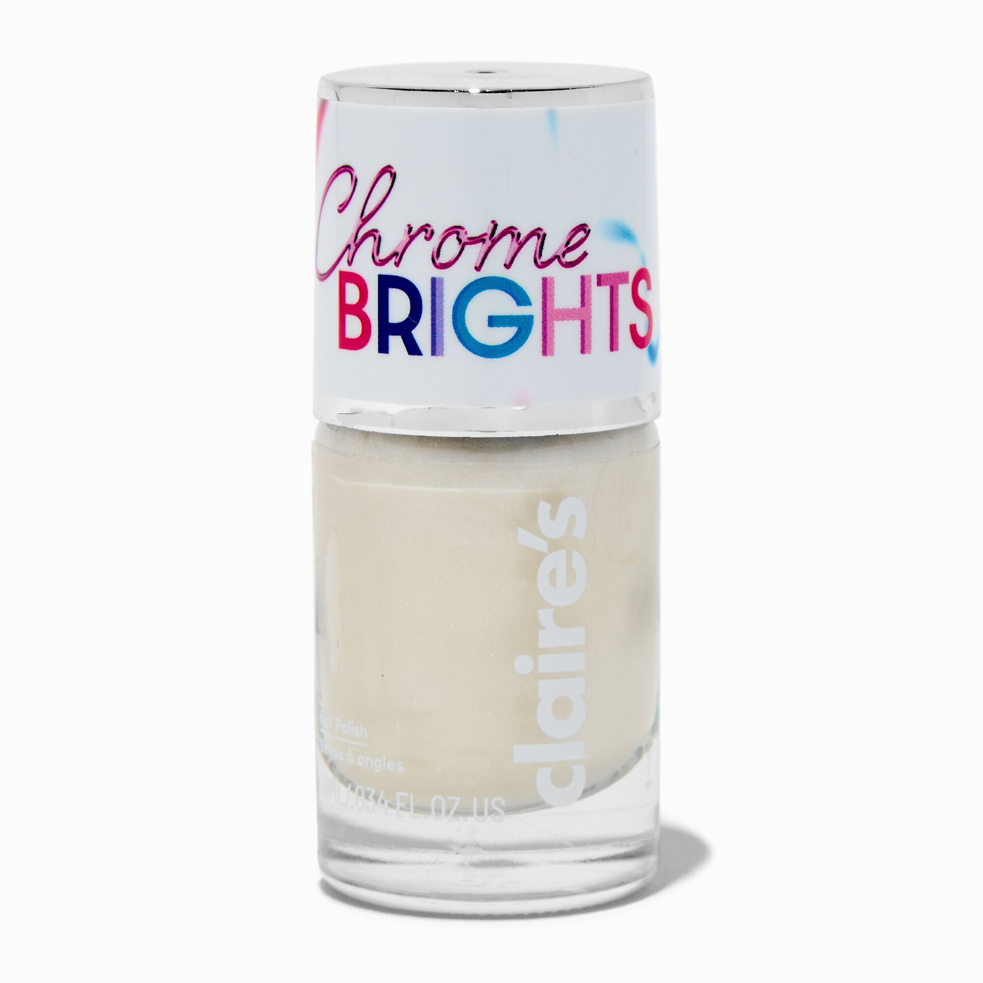 Chrome Brights Single Nail Polish - White,