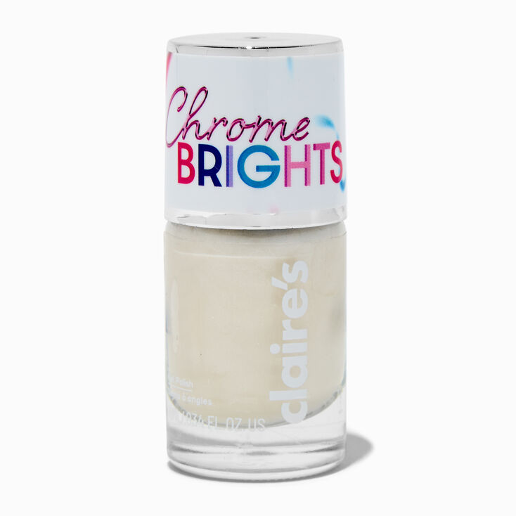 Chrome Brights Single Nail Polish - White,