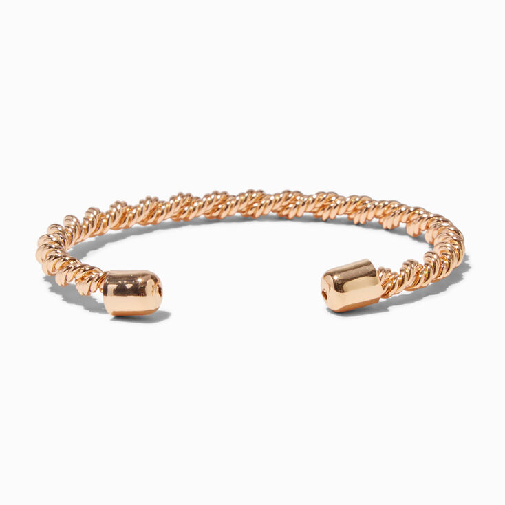 Gold-tone Twisted Rope Cuff Bracelet,