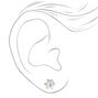 C LUXE by Claire&#39;s 18kt Gold Plated Cubic Zirconia 7mm Round Stud Earrings,