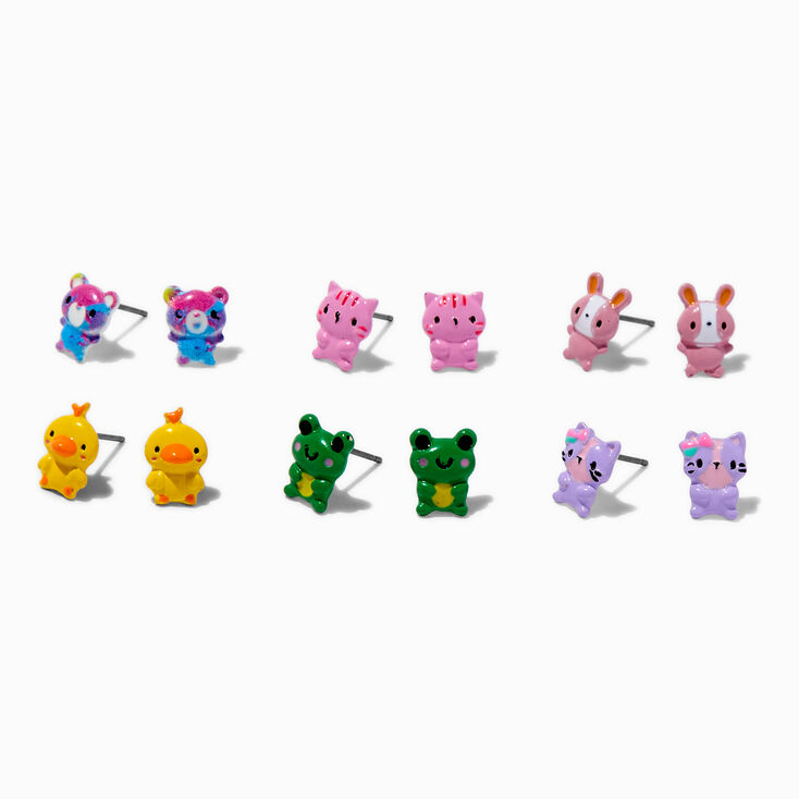 Critter Stud Earrings - 6 Pack,