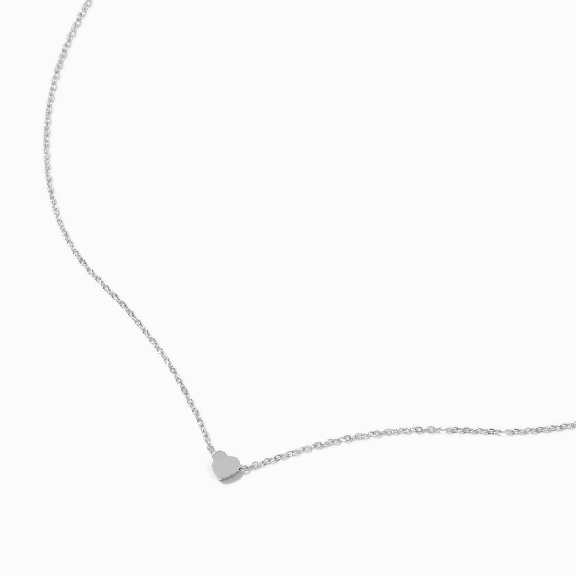 Gold tone Stainless Steel Heart Pendant Necklace Claire s US