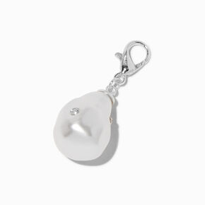 T H E M E x Claire&#39;s Silver-tone Crystal Pearl Charm,