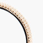 Rose Gold Rhinestone Pearl Multi-Row Headband - Blush,