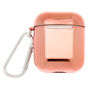 &Eacute;tui pour &eacute;couteurs couleur dor&eacute; rose m&eacute;tallis&eacute; - Compatible avec les AirPods&reg; de Apple,