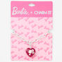 Barbie&trade; Pink Heart Silver Charm Bracelet,