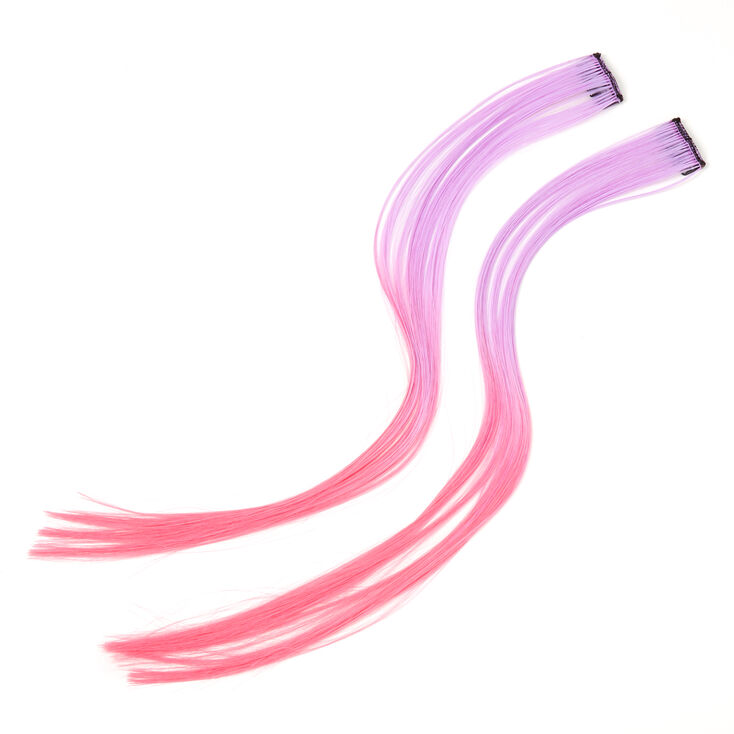 Sky Brown&trade; Ombre Faux Hair Clip In Extensions - Lavender, 2 Pack,