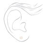 14kt White Gold 5mm Pearl Studs Ear Piercing Kit with Ear Care Solution,