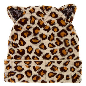 Go to Product: Sequin Leopard Beanie - Brown from Claires