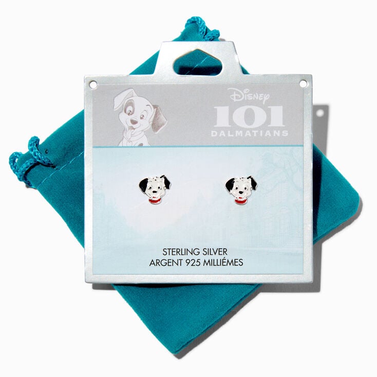 Disney 101 Dalmatians Pup Sterling Silver Stud Earrings,