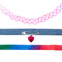 Ras-de-cou effet tatouage et tissu arc-en-ciel,