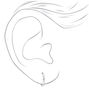 Sterling Silver Cubic Zirconia 10mm Textured Clicker Hoop Earrings,