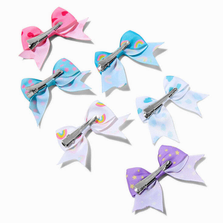 Mini barrettes &agrave; n&oelig;ud imprim&eacute;es Claire&#39;s&nbsp;Club - Lot de 12,