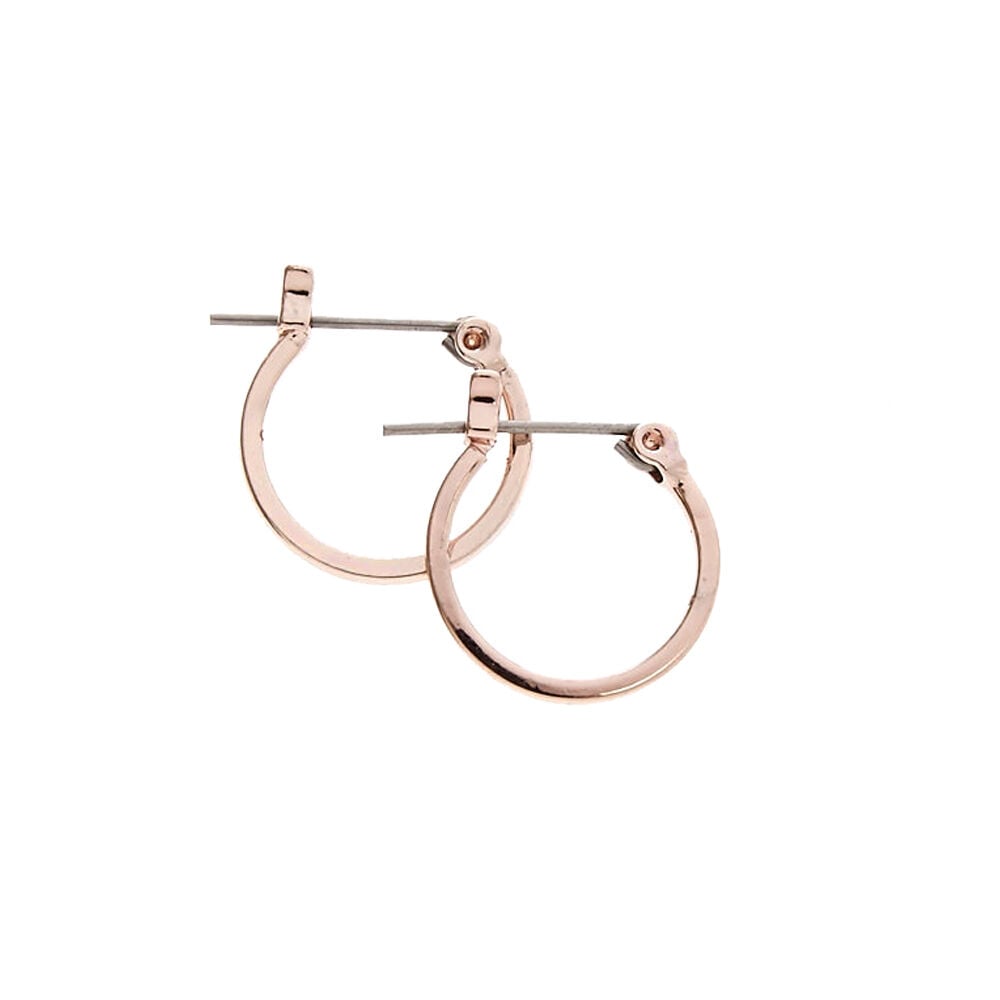 Square hoop outlet earrings rose gold