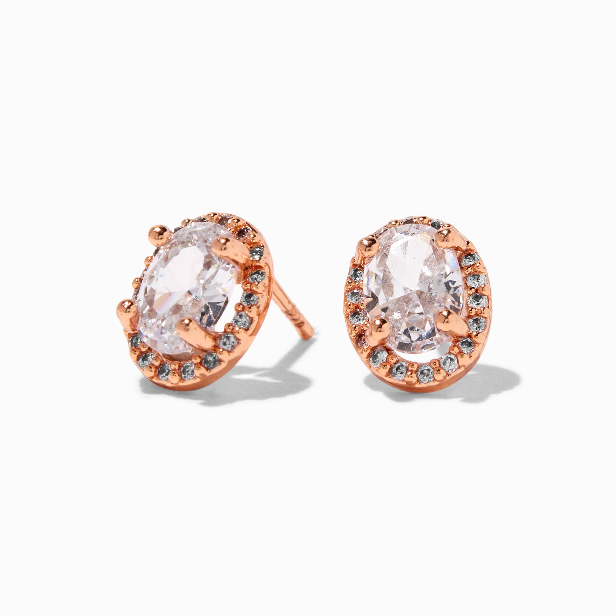 Rose gold new arrivals earrings claire's