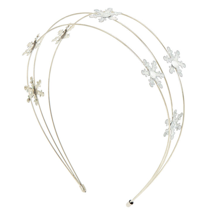 Claire&#39;s Club Silver Snowflake Headband,