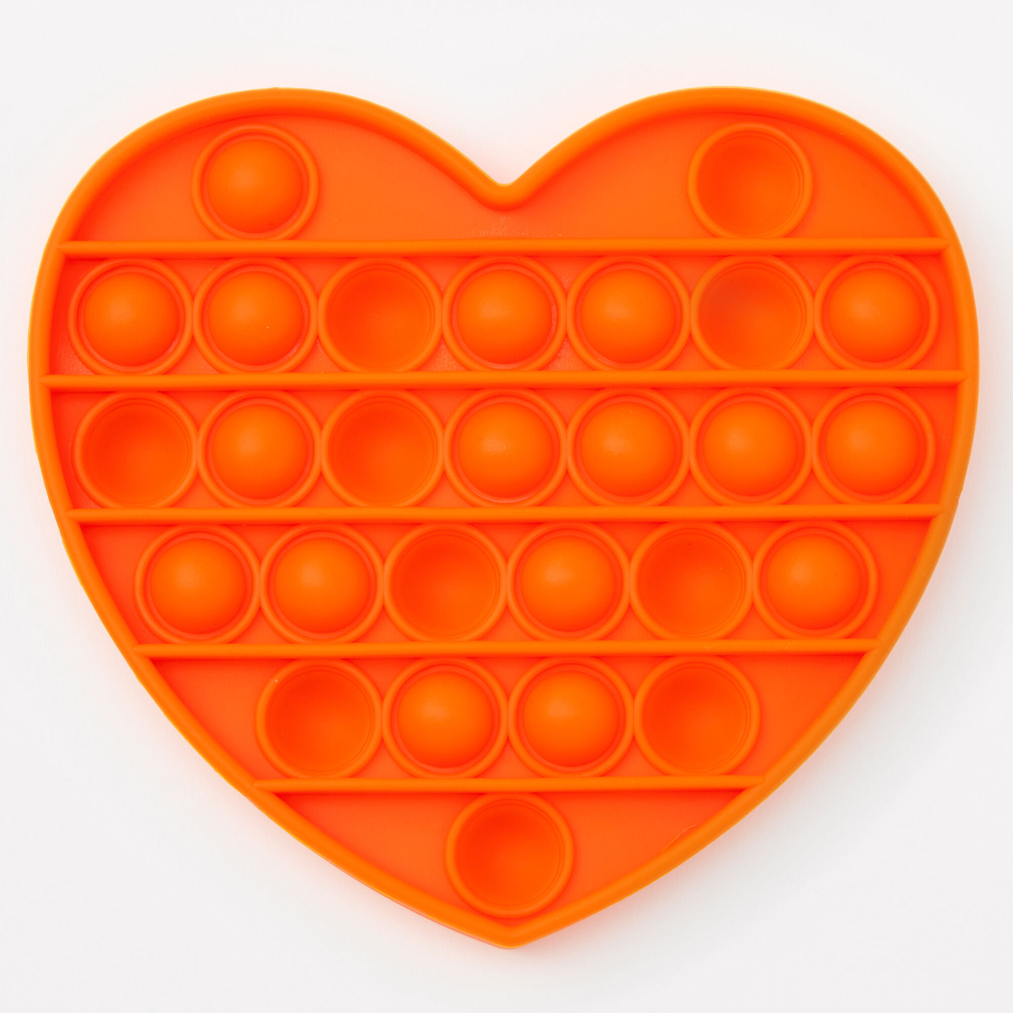 Pop Poppers Heart Fidget Toy – Orange,