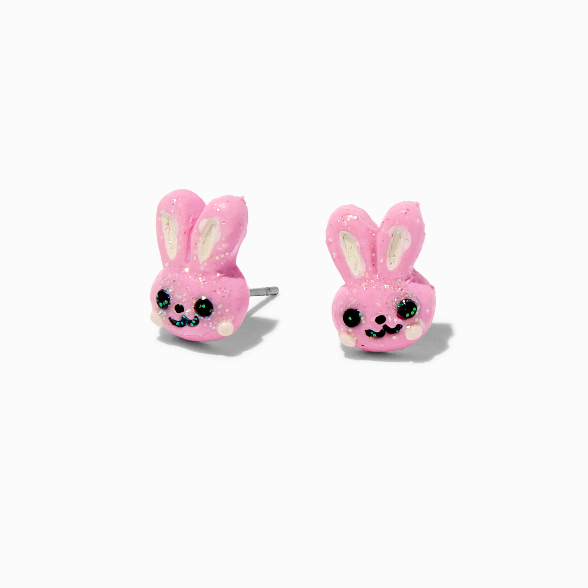 Pink Bunny Stud Earrings,