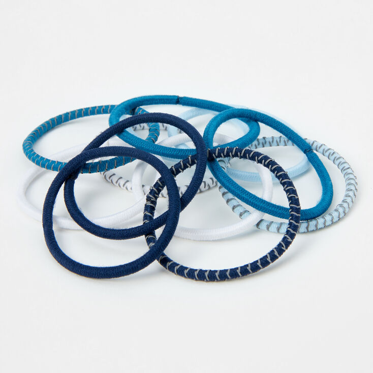 Blue Sport Luxe Hair Ties - 12 Pack | Claire's US