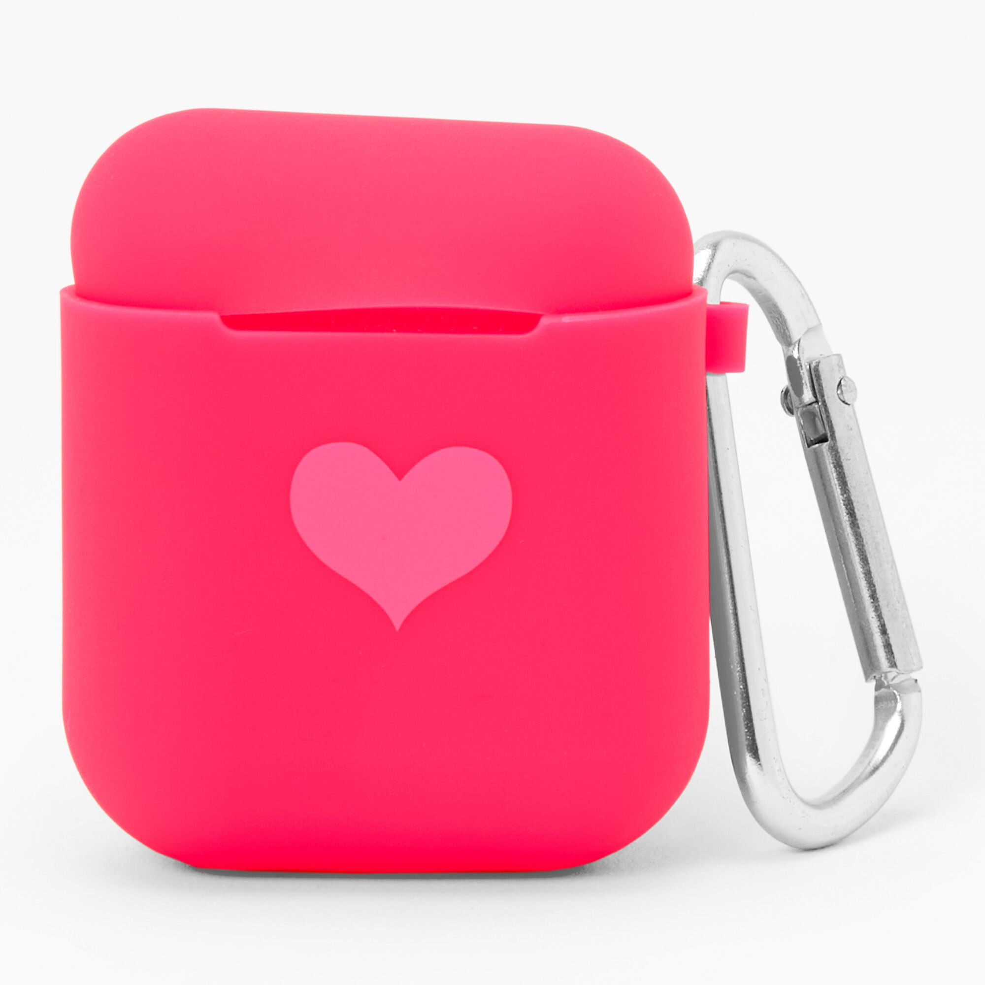 Illians Ook Black Hard Plastic Case for AirPods Pro Magnetic Lock Full Body Protective Shock-resistance Cover Pink Heart Design Wireless Charging