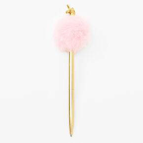 Rose Gold Pom Pom Unicorn Pen - Pink,