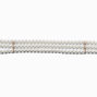 Gold-tone Pearl Multi-Strand Choker Necklace ,