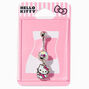 Piercing de nombril breloque strass iridescent 1,6&nbsp;mm couleur argent&eacute;e Hello Kitty&reg;,