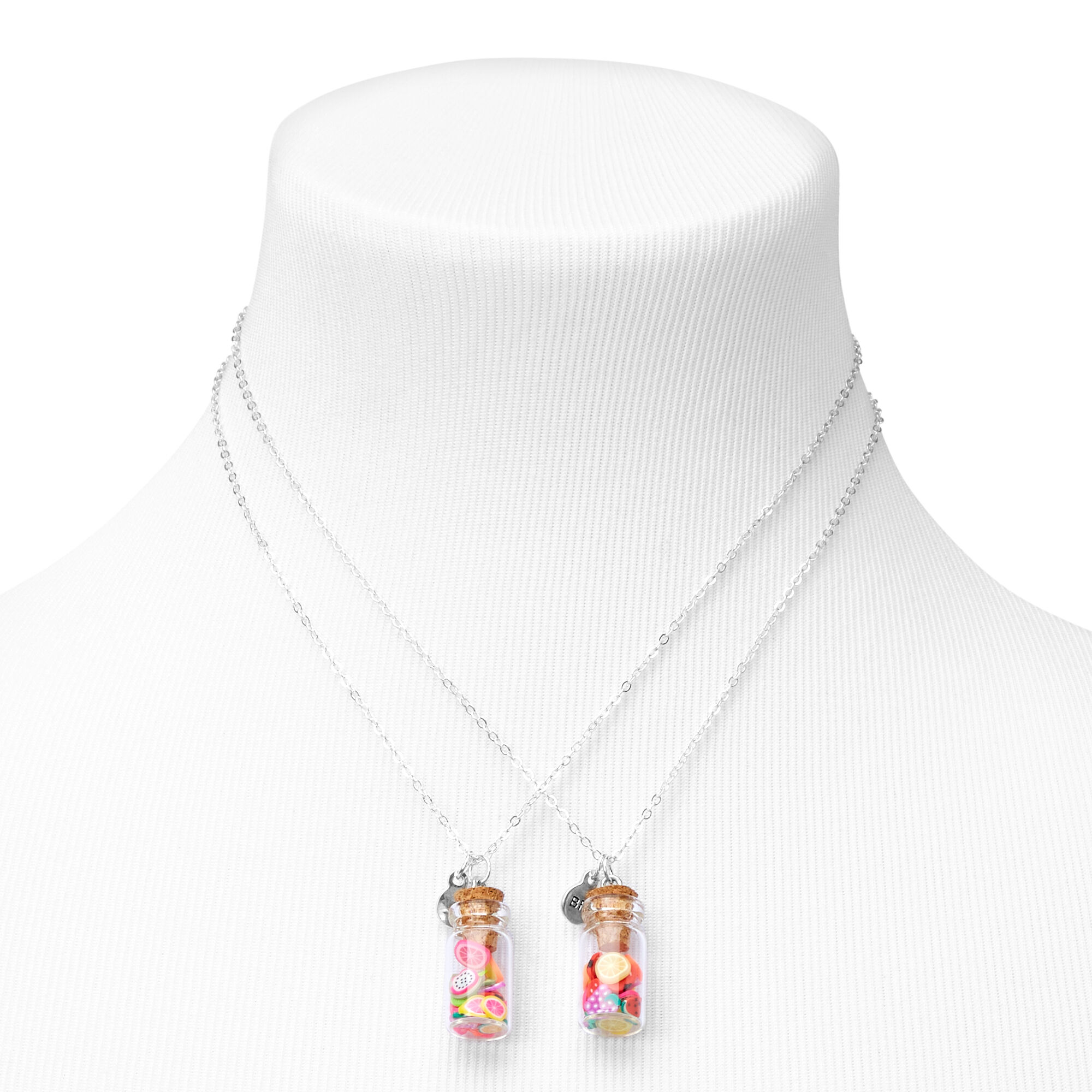 Colliers bocaux de fruits best friends - Lot de 2,