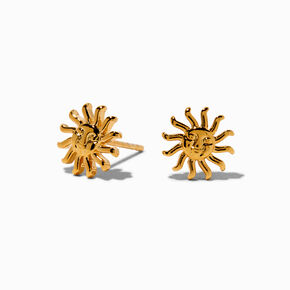C LUXE by Claire&#39;s 18kt Gold Plated Sun Stud Earrings,