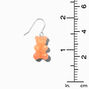 Coral Glitter Color-Changing Gummy Bear 0.5&quot; Drop Earrings,