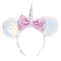 Disney&reg; Unicorn Minnie Mouse Sequined Ears Headband- Silver,