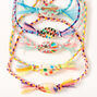 Painted Cowrie Shell Adjustable Braided Bracelets - 5 Pack,