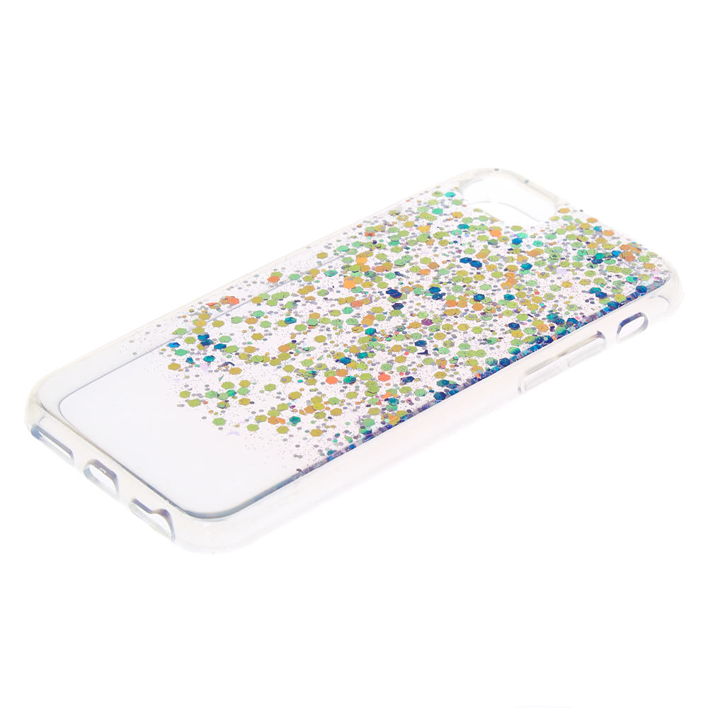 Cascading Holographic Purple Glitter Phone Case - Fits iPhone 6/7/8/SE,