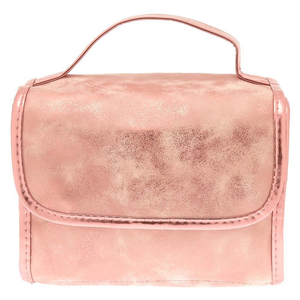 Dusty Shimmer Roll Out Travel Makeup Bag - Pink,