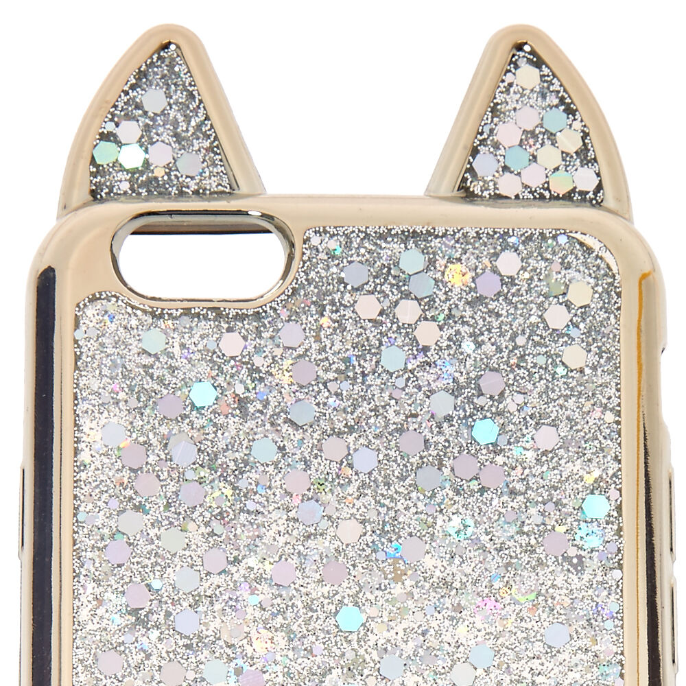 Metallic Silver Cat Phone Case - Fits iPhone 5/5S/SE,