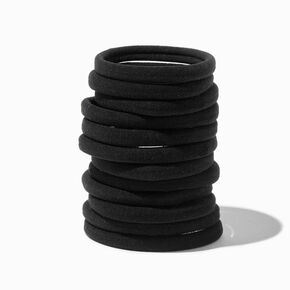 Black Rolled Hair Ties - 12 Pack,