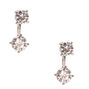 Cubic Zirconia Front &amp; Back Earrings,
