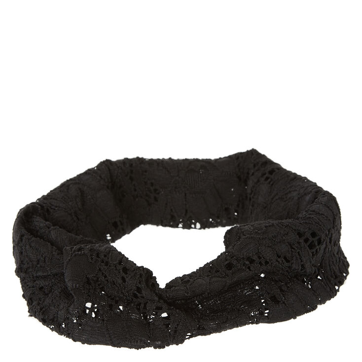 &Eacute;lastique noir en dentelle,