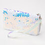 Holographic Sequin Star Wristlet - White,