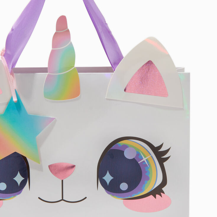 Grand sac cadeau chat-licorne,