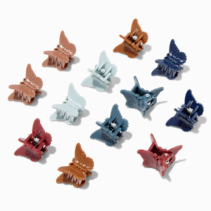Neutral Butterfly Mini Hair Claws - 12 Pack,