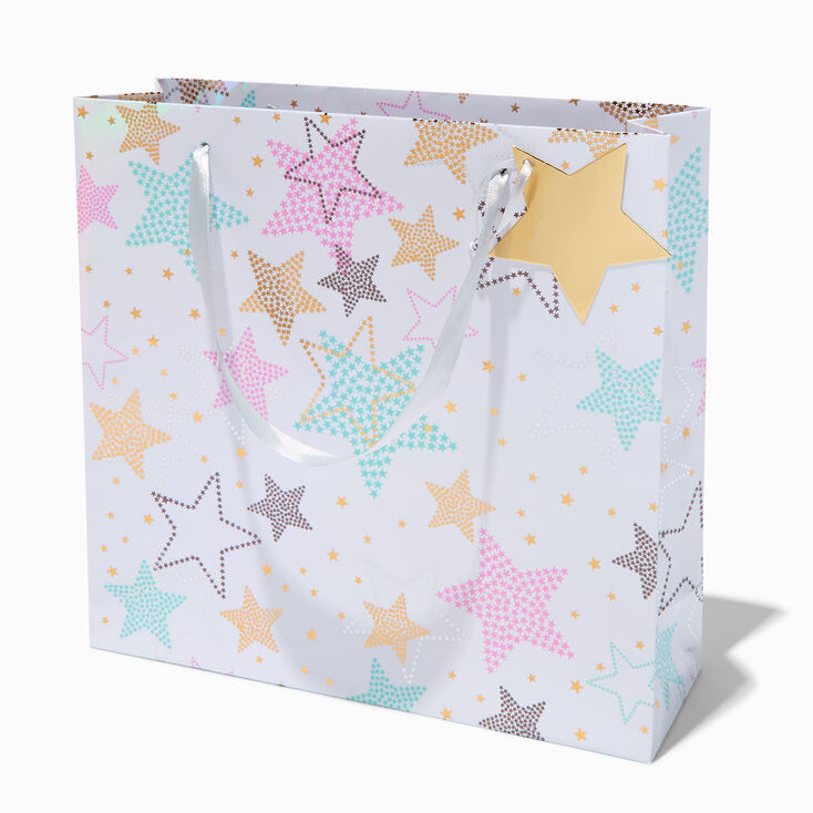 White Star Large Gift Bag &amp; Tissue Paper,