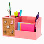 Pink Desktop Organizer with Western Push Pins,