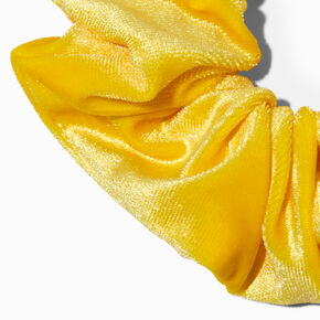 Medium Flat Velvet Hair Scrunchie - Sunny Yellow,