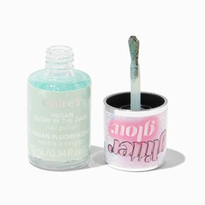 Glitter Glow Vegan Glow in The Dark Nail Polish - Mint,