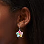 Rainbow Daisy 1&quot; Drop Earrings,