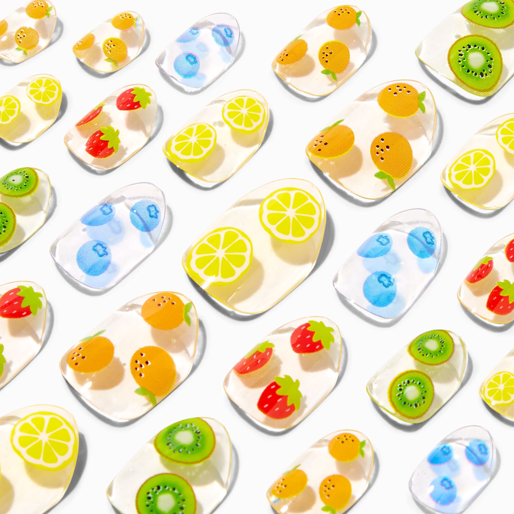 Fruit Party Stiletto Press On Vegan Faux Nail Set - 24 Pack,