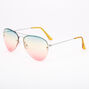 Rainbow Gradient Aviator Sunglasses,