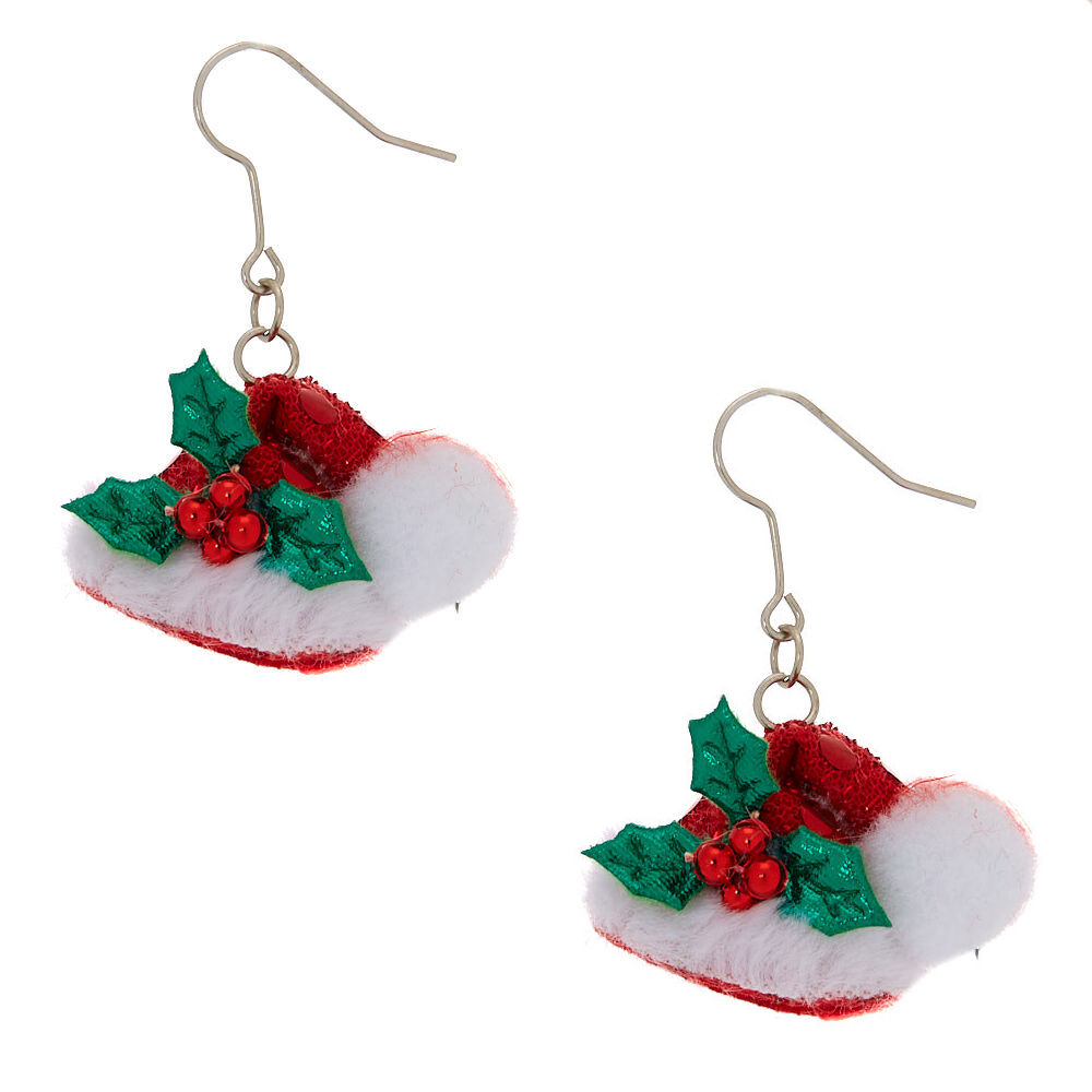 Santa hat earrings sales