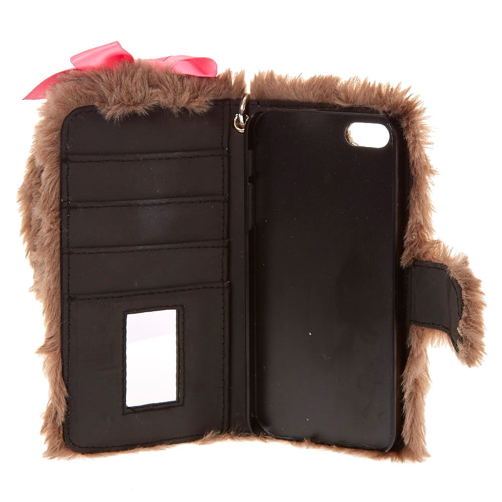 Pink Bow Bunny Folio Phone Case - Fits iPhone 5/5S/5SE,
